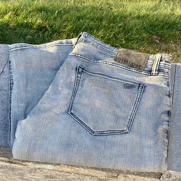 Men’s William Rast Jeans. 38/32. Weathered wash blue/gray color.