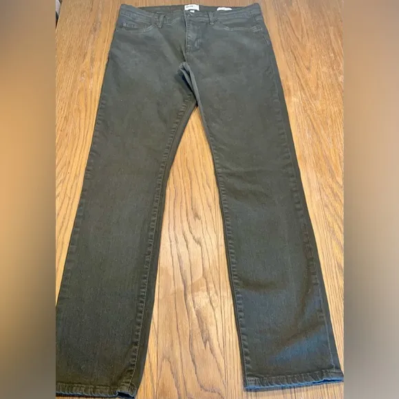 William Rast "Dean Slim Straight" Army Green Straight Jeans 36/31 1/2