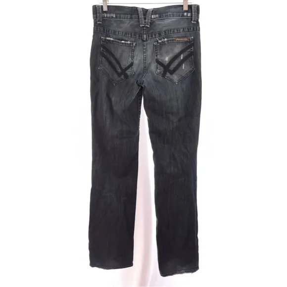 William Rast Mens Ben Straight Leg Art to Wear Paint Speckled Jeans Sz 28x35