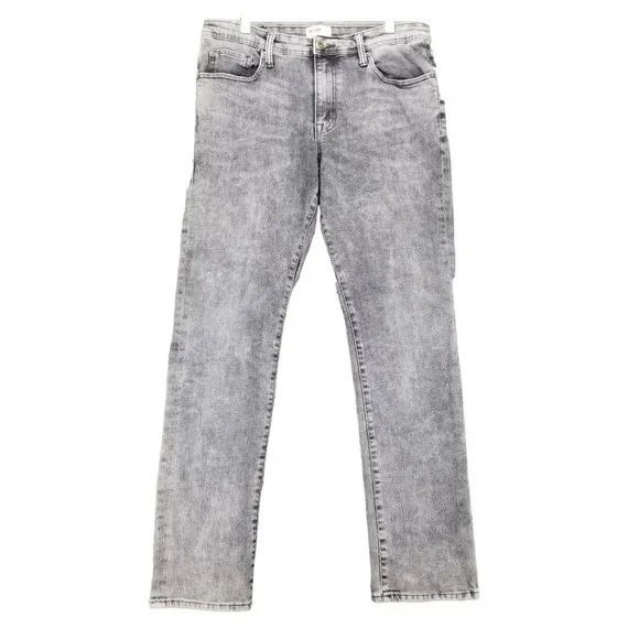 William Rast Hixon Straight Gray Stretch Jeans Men's 34x32
