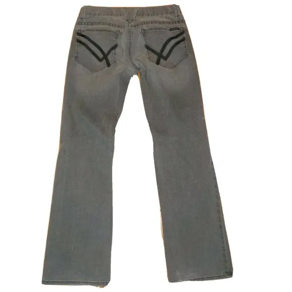 William Rast Gray Denim Button Fly Jeans
