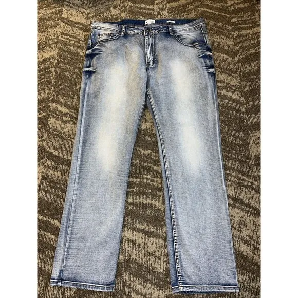 Mens William Rast Jeans Sz 40 X 32 Dean Slim Fit Lightwash EUC