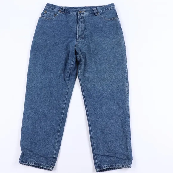 90s Woolrich Mens 40x32 Distressed Flannel Jeans