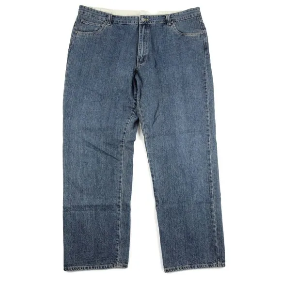 Woolrich Mens Straight Jeans Light Wash Denim High Rise 100% Cotton Size 42