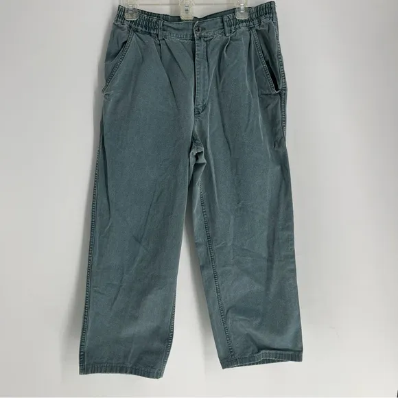 Woolrich Mens Jeans Teal Blue Vintage Size 34x36 Casual Bootcut Denim Bottoms