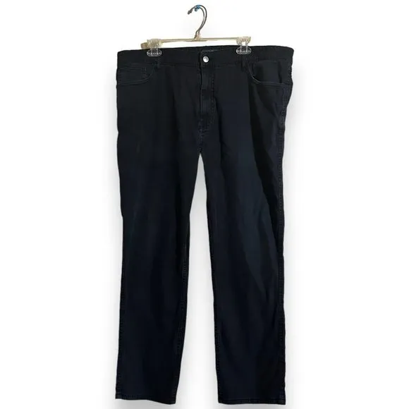 Woolrich Jeans Mens 40x30 Gray Denim Straight Fit Pants Cotton Black Grey Adult