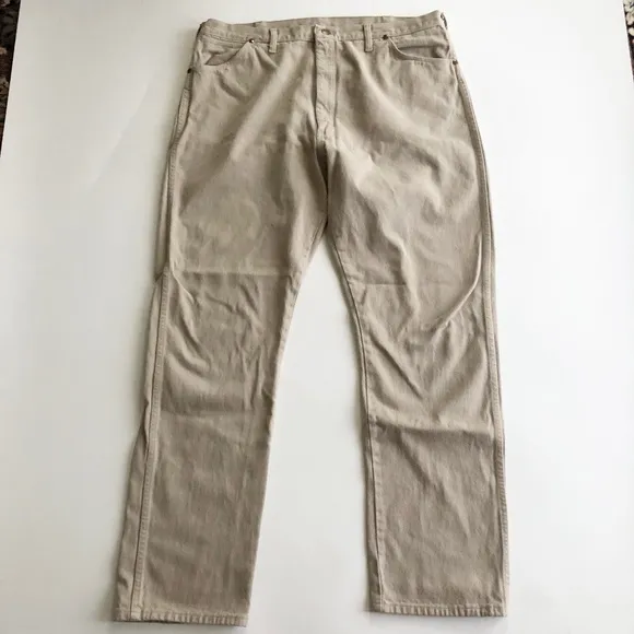 VTG Wrangler Mens Tan Jeans 13MWZTN Cowboy Cut Measures 40x33 Made in USA