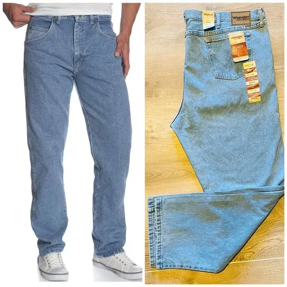 Wrangler Men's Rugged Wear Relaxed Fit Jeans, Vintage Indigo, W50 L32
          
      NWT