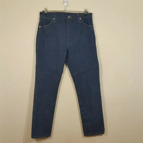 Wrangler Men's Blue Jeans 38x34 Cowboy Cut Rigid Original Fit Western Work