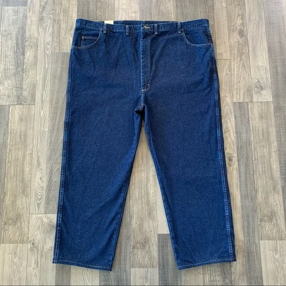54x34 NWT Wrangler Rugged Wear Relaxed Fit Jeans 
Style # 35001AN
Antique Navy
          
      NWT