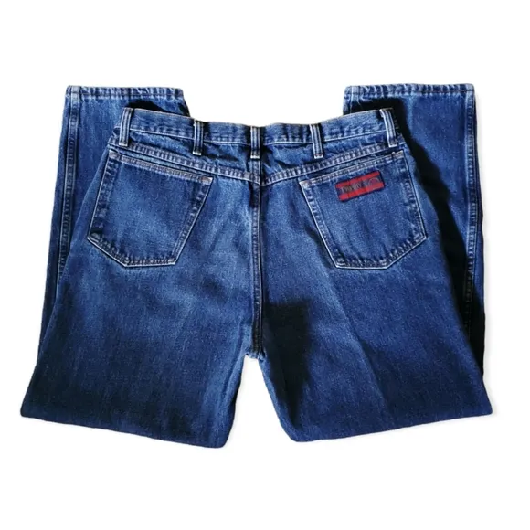 Mens 38x30 Wrangler 20X Jeans Relaxed Seat Tapered Leg