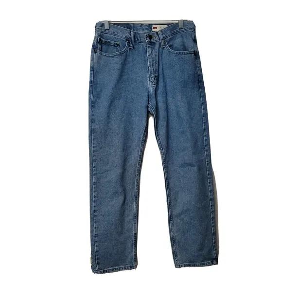 Wrangler Men's Blue Denim Jeans 31x30 Regular Fit Light Wash Pants Straight Leg