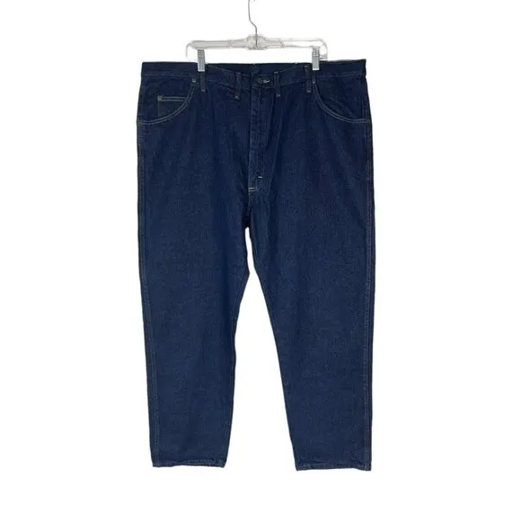 Wrangler Mens Jeans 44 X 30 Blue Classic Fit Dark Wash Denim New
          
      NWT