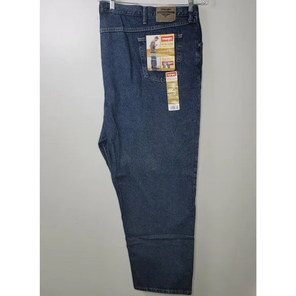 NWT Wrangler Five Star Premium Denim Relaxed Fit Jeans Medium Wash 60x30 9760WDR
          
      NWT