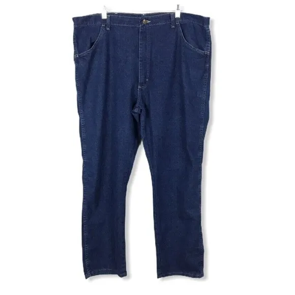 Wrangler Men's Blue Regular Fit Straight Leg Denim Jeans Size 42 X 30