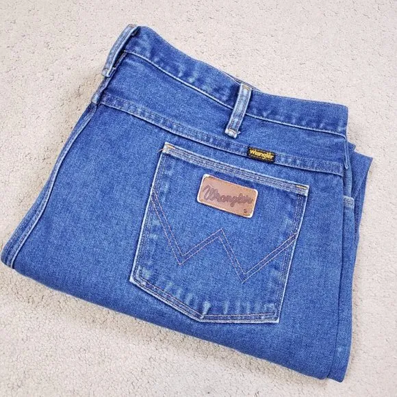 Vintage Wrangler Mens Jeans 46x34 (Really 44x29) Regular Fit Straight 1W530PW