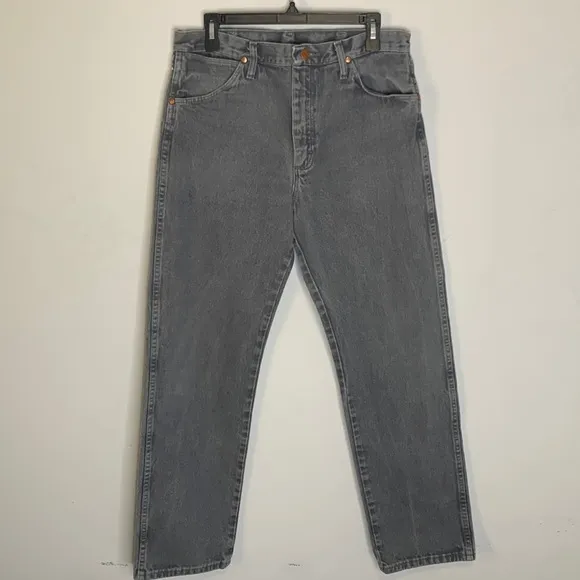 Vintage wrangler gray straight jeans 33x32
