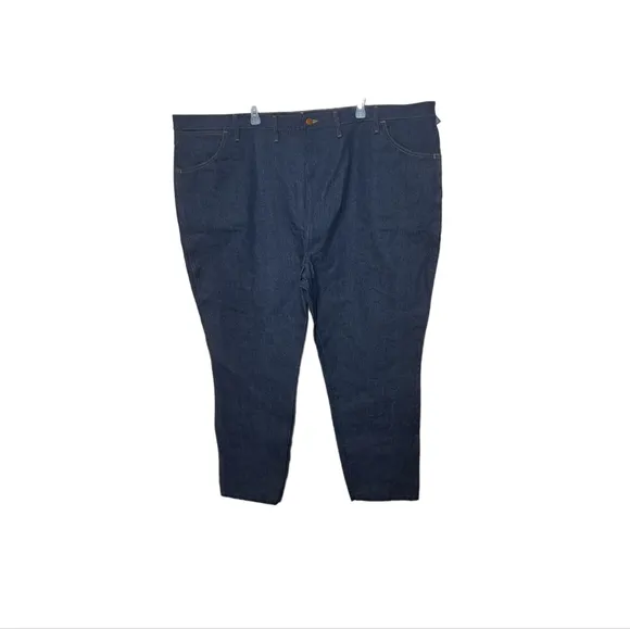 Wrangler Big & Tall Mens 54 x 30 Dark Wash Straight Tapered Leg Denim Jeans