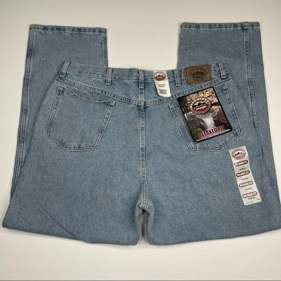 Wrangler Jeans Denim Blue Ridge Relaxed Fit High Waisted 40 x 30 Western New
          
      NWT