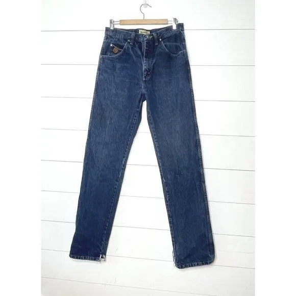 Wrangler 20X  Size 33 x 38 inseam Mens Original Fit Jeans Dark Stonewash 22MWXSN