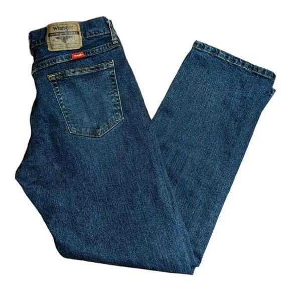 Wrangler Relaxed Fit Flex Denim Dark Wash Jeans Men's Sz 29x30 1097FXWXD