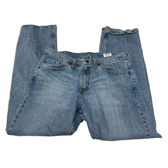 Wrangler jeans casual workwear men’s 32x30 blue cotton comfortable simple