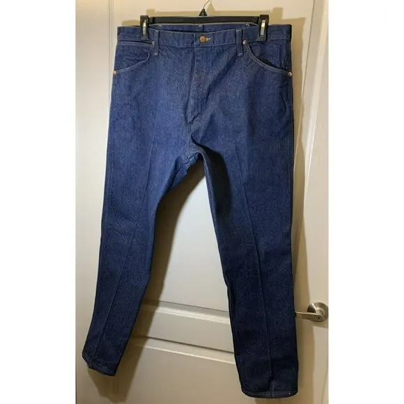 Wrangler 40x30 Cowboy Cut 13MWZ Cover Boot Medium Wash Denim Jeans Vintage 265