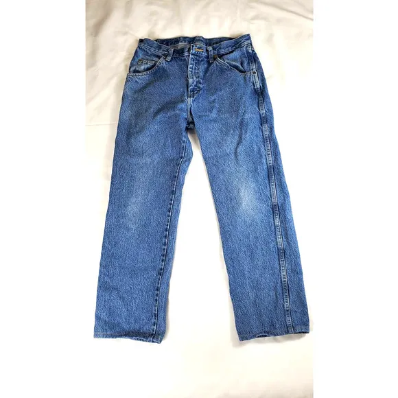 Wranglers Mens Regular Fit Broken In Faded Knees Jeans 32x30