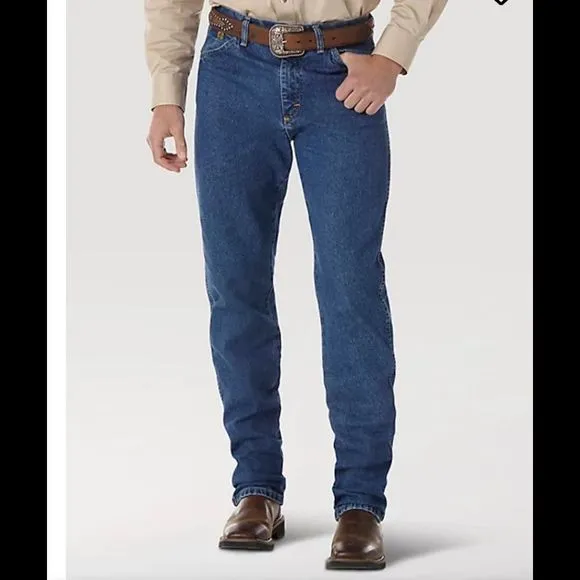 George Strait wrangler cowboy cut collection Rodeo frayed hem jeans Mens 34 x 34