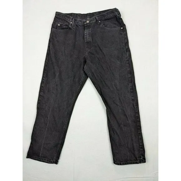 Wrangler Mens Jeans Size 38x30 Cotton Black