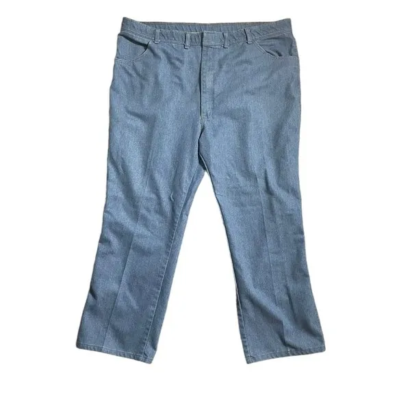 Wrangler 5 Star Premium Regular Flex Light Blue Retro Western Jean 46 x 30