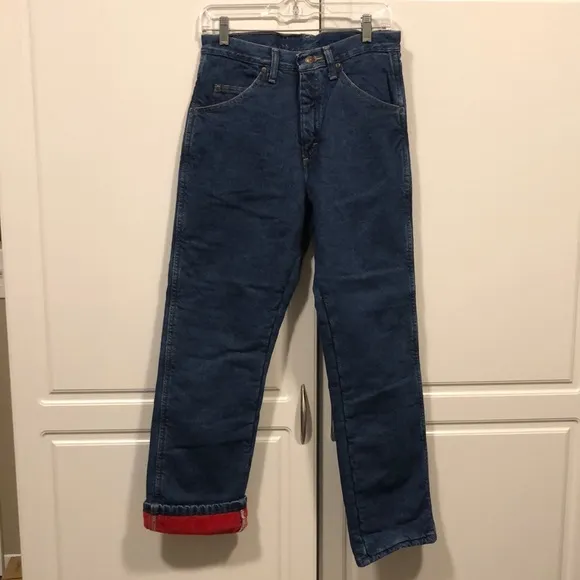 Wrangler Men's fleece lined insulated jeans size 30x30 EUC vintage like new