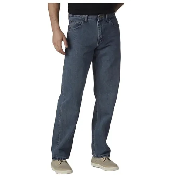Wrangler Men’s Vintage Relaxed Fit Straight Leg Western Jeans