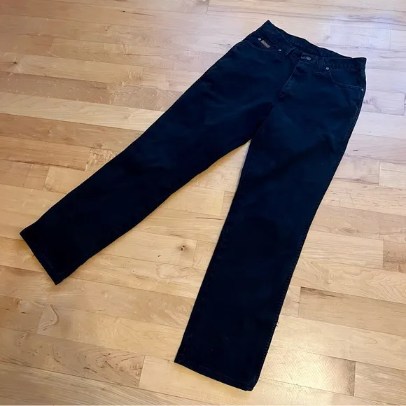 WRANGLER Jeans Black Denim Men’s 32”x34” EUC