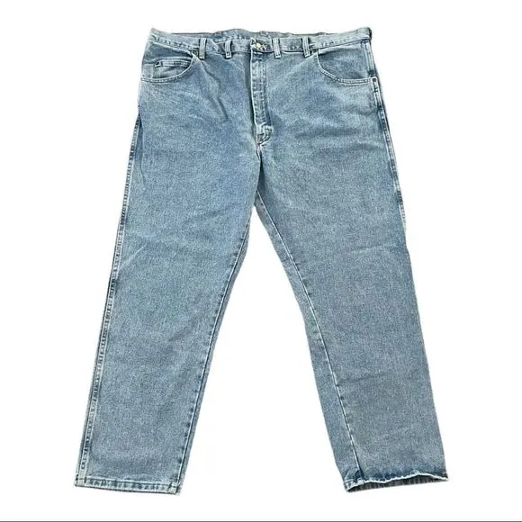 Wrangler Relaxed Fit Jeans Size 46X30 Light Wash