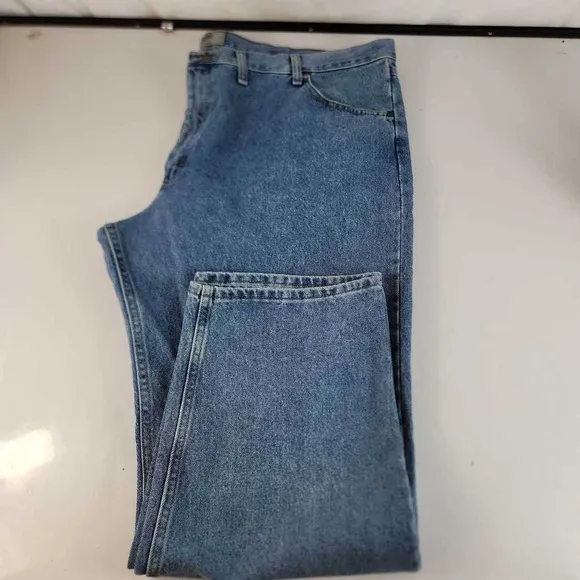 Wrangler Mens Classic Straight Jeans Blue Pockets Denim Big & Tall 50x30 New
          
      NWT