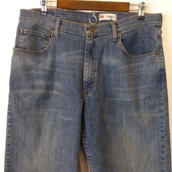 (3/$20) Wrangler premium relaxed it five pocket mildly distressed jeans