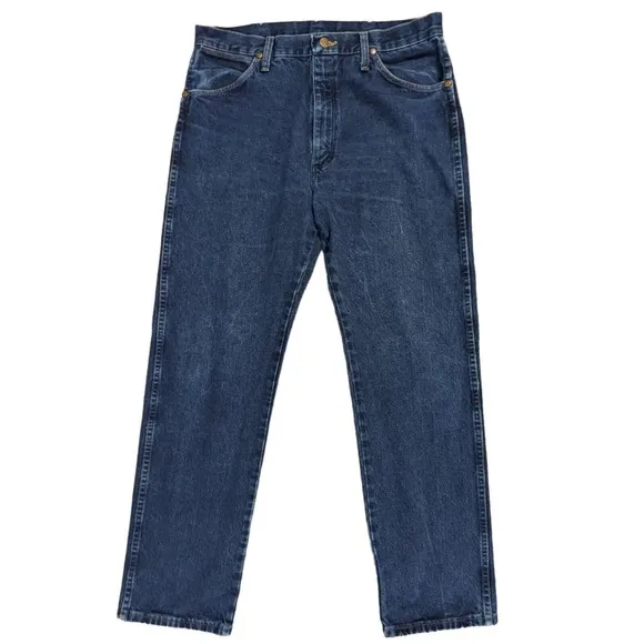 Wrangler Straight Leg Jeans Men Size 34x32 13MWZDD Inseam 31" Cowboy Cotton
