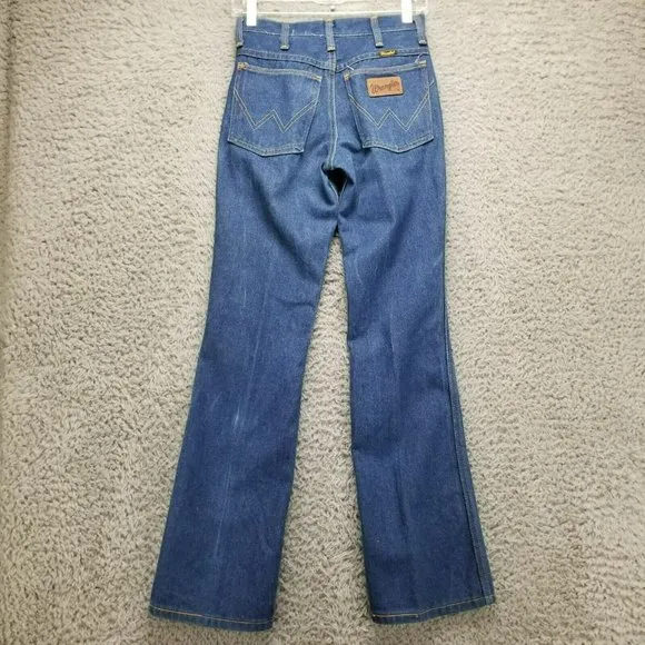 Wrangler 27x32 Vintage 1970's 100% Cotton Rare Bootcut Jeans 400SNVR