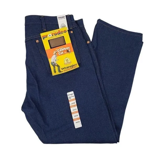 NWT Wrangler 13MWZ Cowboy Cut Original Fit Dark Wash Denim Men's Jeans 40x30
          
      NWT