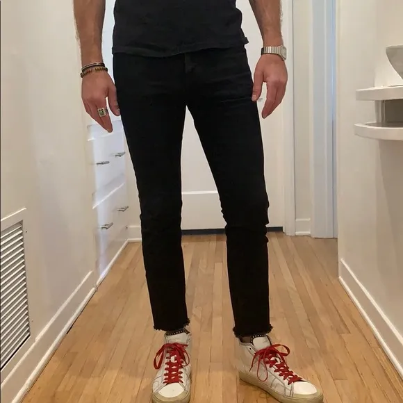 Saint Laurent men black D02 Skinny Jeans 28