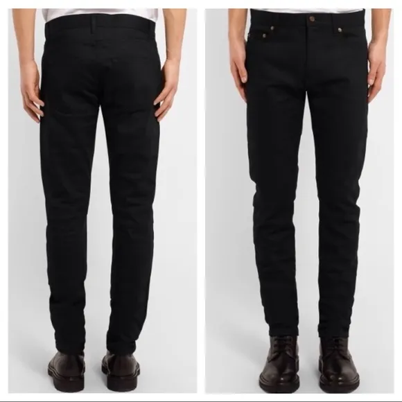Saint Laurent Paris D02 M/SK-LW Black Super Skinny Jeans