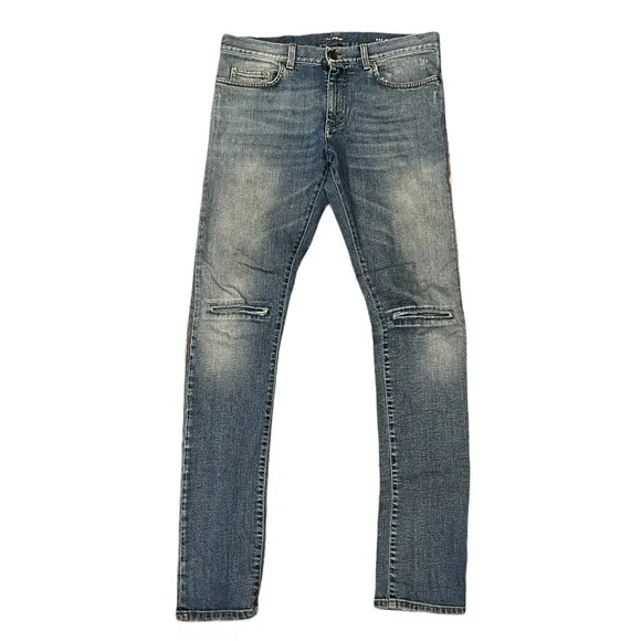 Saint Laurent Mens Blue Denim Skinny Jeans