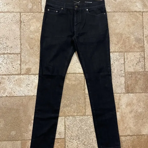 Saint Laurent Paris x Hedi Slimane D10 Skinny Black Denim 2015