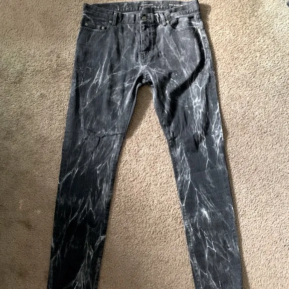 2015 SAINT LAURENT X HEDI SLIMANE MARBLE WASH D02 JEANS MADE IN JAPAN