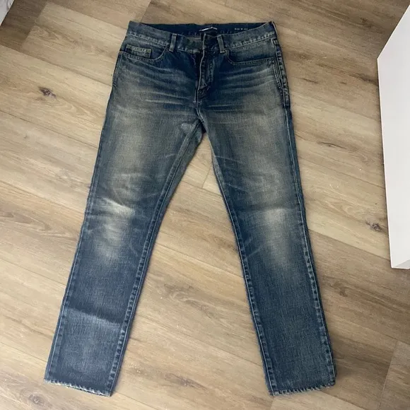 Saint Laurent dirty wash denim