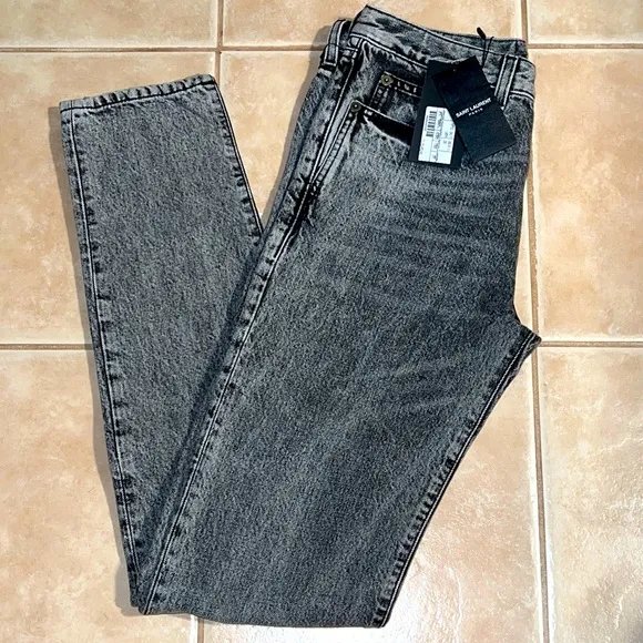 Saint Laurent Paris D14 Black Acid Wash Jeans. BRAND NEW. NEVER WORN.
          
      NWT