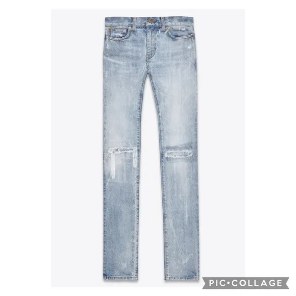 Saint Laurent Blue D02 Skinny Jeans Size 29