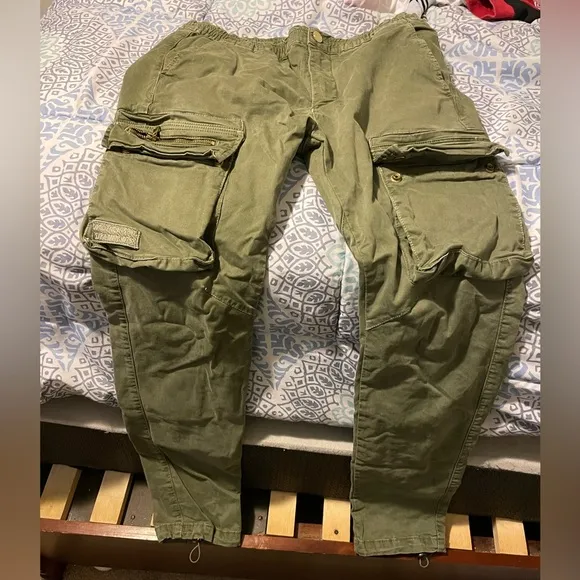 Zara Cargo Denim Pants