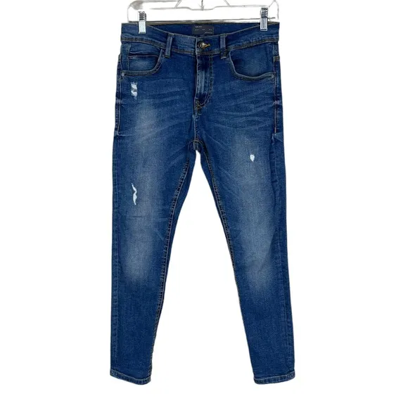 Zara Man Slim Distressed Jeans